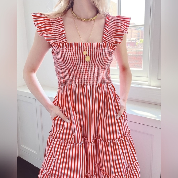 Hill House Ellie Nap Dress- Red Stripe - Picture 2 of 11